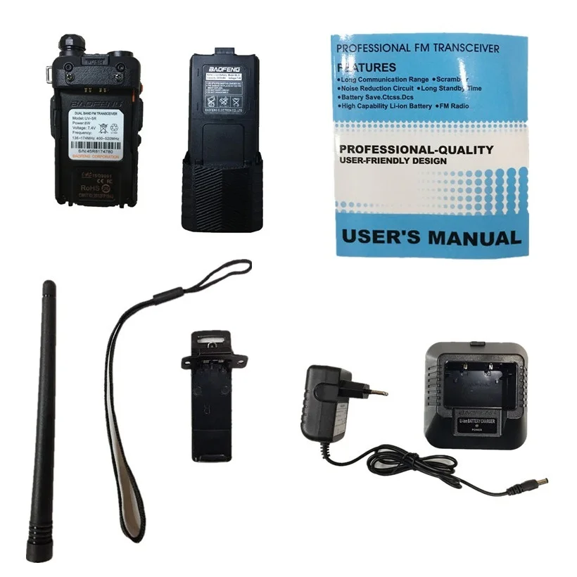 BAOFENG UV-5R мощная рация 8 Вт 3800 мАч Двухдиапазонная VHF UHF радиостанция HF ham станция приемопередатчик рация