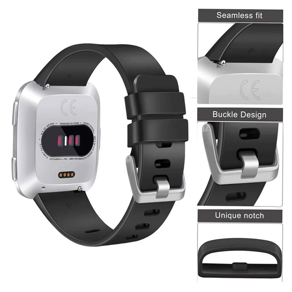 Сменные наручные часы ремешок для браслета Fitbit Versa Lite/Versa мягкий силиконовый