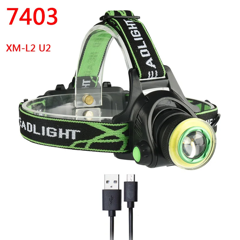 Litwod Z207306 CREE XM-L2 U3+ COB светодиодный налобный фонарь, налобный фонарь, фонарь, 5000лм, масштабируемый источник питания, аккумулятор 18650 и AA - Испускаемый цвет: Option E