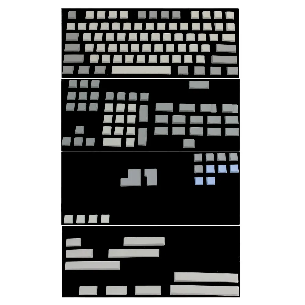 Ymdk 147 Xda Azul Cinza Misturado Completo Keycap para mx Teclado Mecânico Apex Ergodox Filco Leopold Cosair Noppoo Planck - Imagem 2