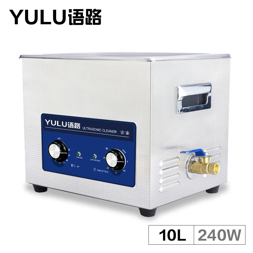

Manual Ultrasonic Cleaner Bath 10L Circuit Board Car Parts Oil Hardware Lab Instrument Washing Industry Heated Laboratory Tank