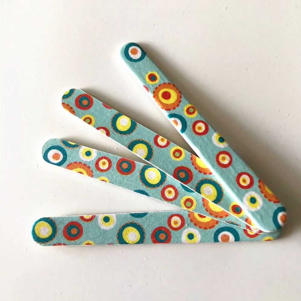 

100 Pcs/lot Mini Wood Nail File Wooden Emery Board Baby Nail File