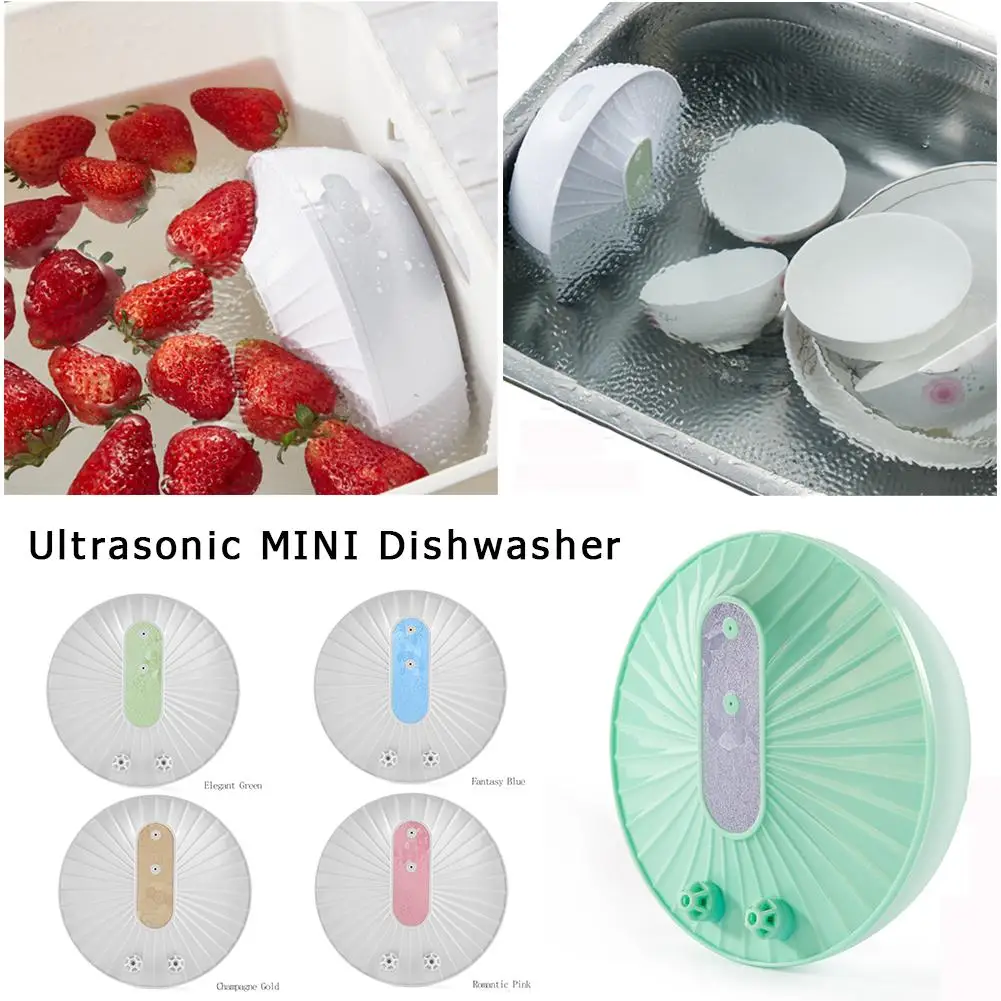 

USB Smart Home Ultrasonic Mini Dishwasher Vegetable Fruit Washer Easy-to-use Dishwasher