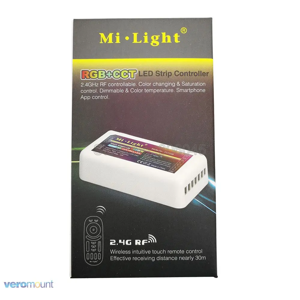 Miboxer RGB+ CCT(RGB+ холодный белый+ теплый белый) светодиодный Управление; DC12-24V Поддержка Wi-Fi Управление 2,4G RF Беспроводной 4-Зона дистанционного управления Управление