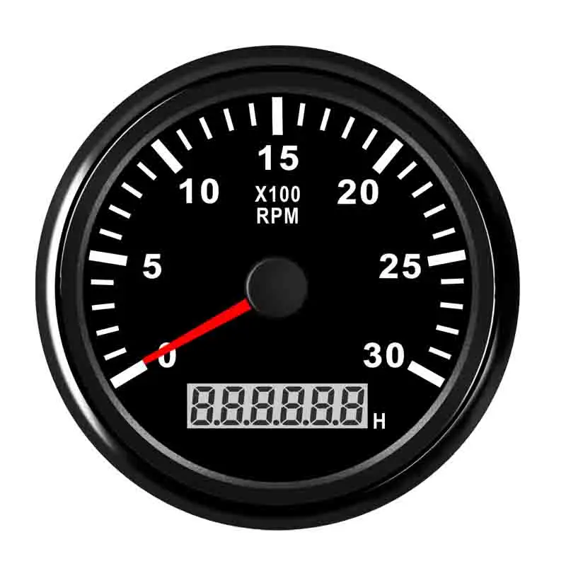 

85mm RPM Tachometer Gauge With LCD Hourmeter 0~3000 RPM Tachometer Gauge For Car Motocycle Boat 300 Adjustable