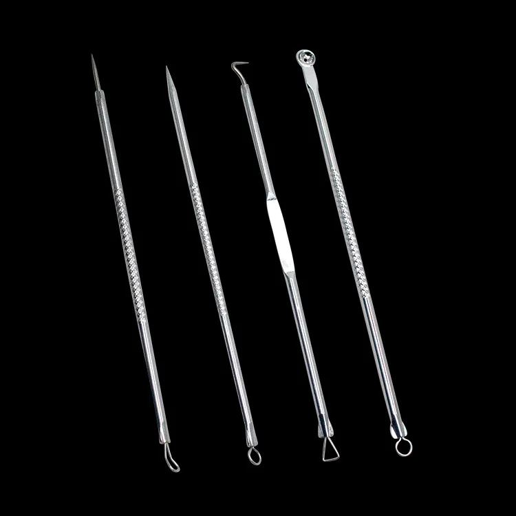 4Pcs/set Double end Pimple Blackhead Remover Acne Needle Kit Facial