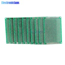 10 шт. двухсторонний Прототип PCB хлеб доска Луженая универсальная 4x6 см 40x60 мм FR4