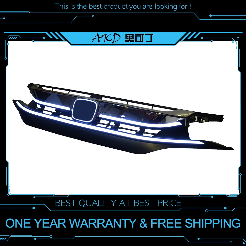 

AKD tuning cars Daytime lights For Honda CIVIC X G10 2015-2018 Grille Light LED DRL Running lights Fog Dynamic Signal light