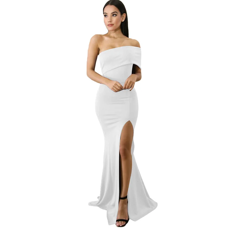 White-Off-The-Shoulder-One-Sleeve-Slit-Maxi-Party-Prom-Dress-LC61929-1-1