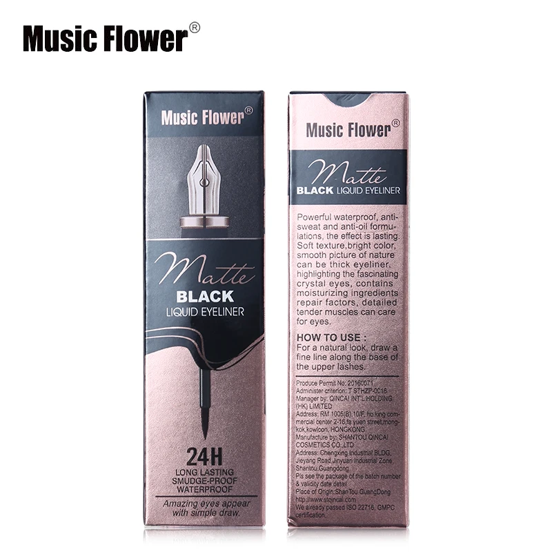 Бренд Music Flower макияж черная жидкая подводка для глаз матовая карандаш