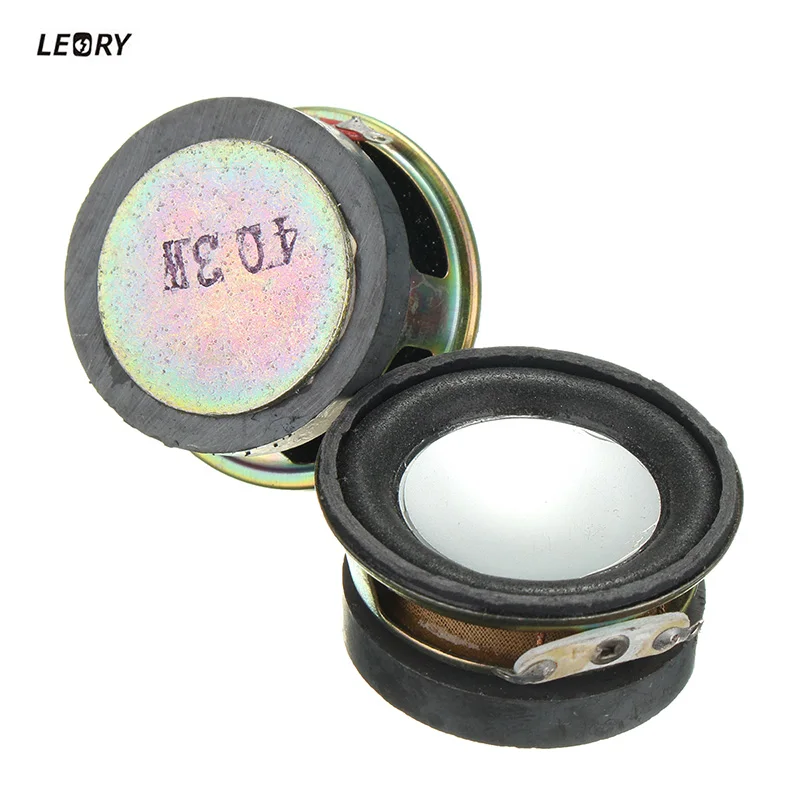 

LEORY 2pcs 1.5inch Full Range Audio Speaker Stereo Woofer Loudspeaker Horn 4ohm 3W Neodymium Magnet Speaker Accessory