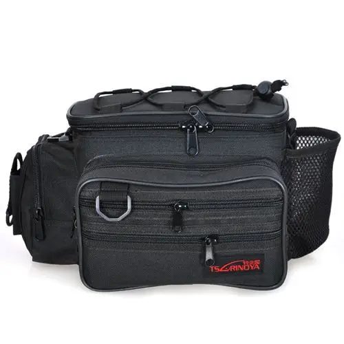 TSURINOYA 3 цвета Открытый Многофункциональный поясной рюкзак для рыболовной сумки Bolsas сумка для ловли карпа Снасти Сумка мессенджер спортивная сумка - Цвет: Black
