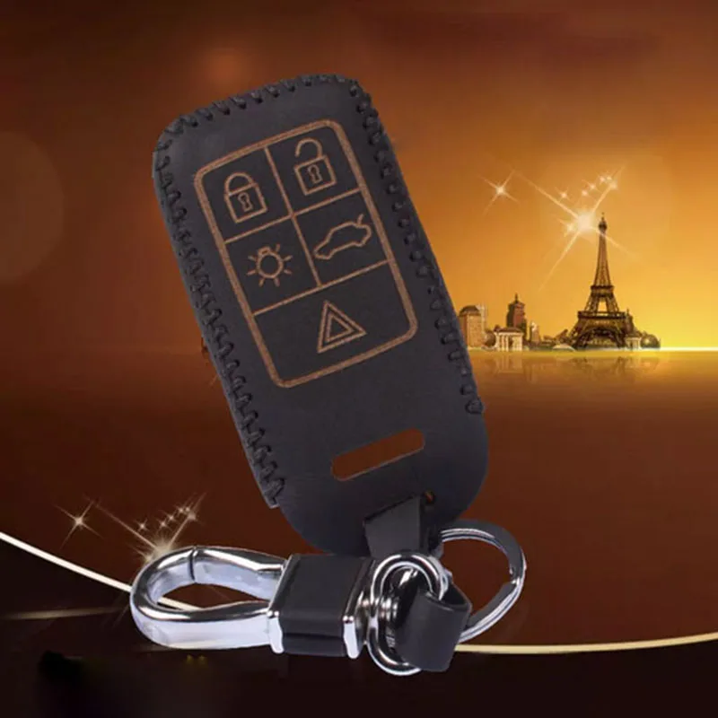 

For Volvo Car Key Leather For C30 C70 S40 S60 S70 S80 V40 V50 V70 Xc60 Xc90 For Volvo Key Case Cover Keychain Holder keyring