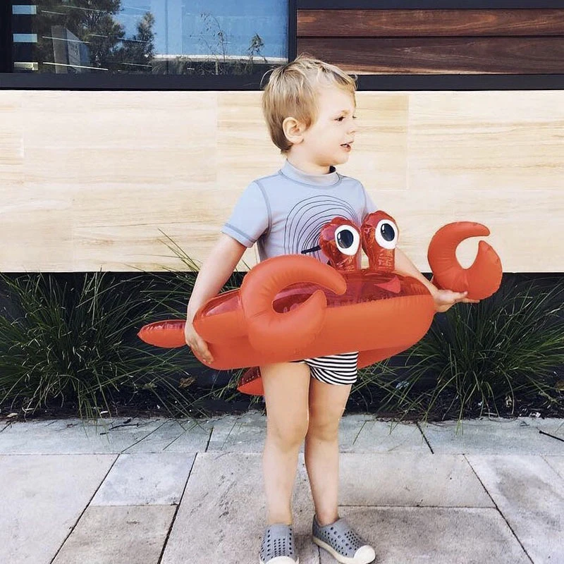 Baby Crab Swimming Float Seat Inflatable Crab Air Mattress Summer Water