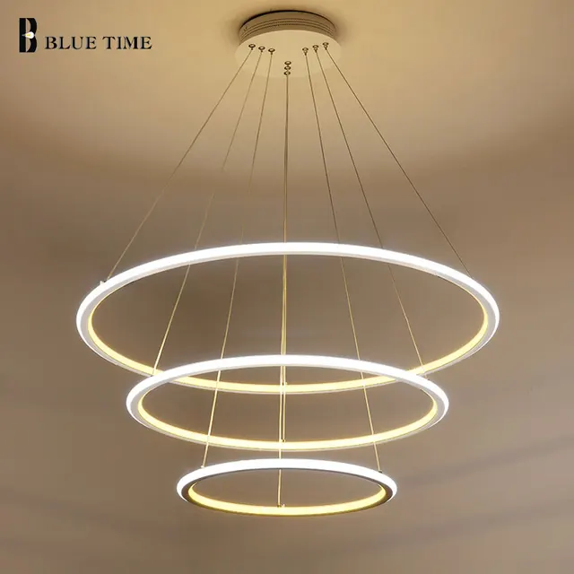 Aliexpress 40cm 60cm 80cm Modern Pendant Lights For Living 40cm 60cm 80cm Modern Pendant Lights For Living Room Dining Circle Rings Acrylic Aluminum Body