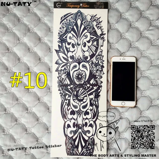 Nu-TATY "The Mayan Totem" Full Sleeve Arm Temporary Body Art, Flash Tattoo Stickers 48x17cm Waterproof Adult Sex Products Henna Nu-TATY "The Mayan Totem" Full Sleeve Arm Temporary Body Art, Flash Tattoo Stickers 48x17cm Waterproof Adult Sex Products Henna