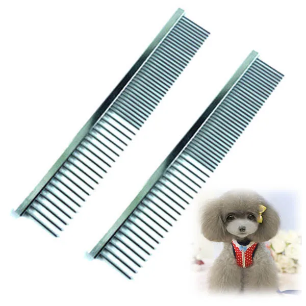Comb Long Hair Shedding Grooming Flea Comb Pet Puppy Dog Cat Stainless