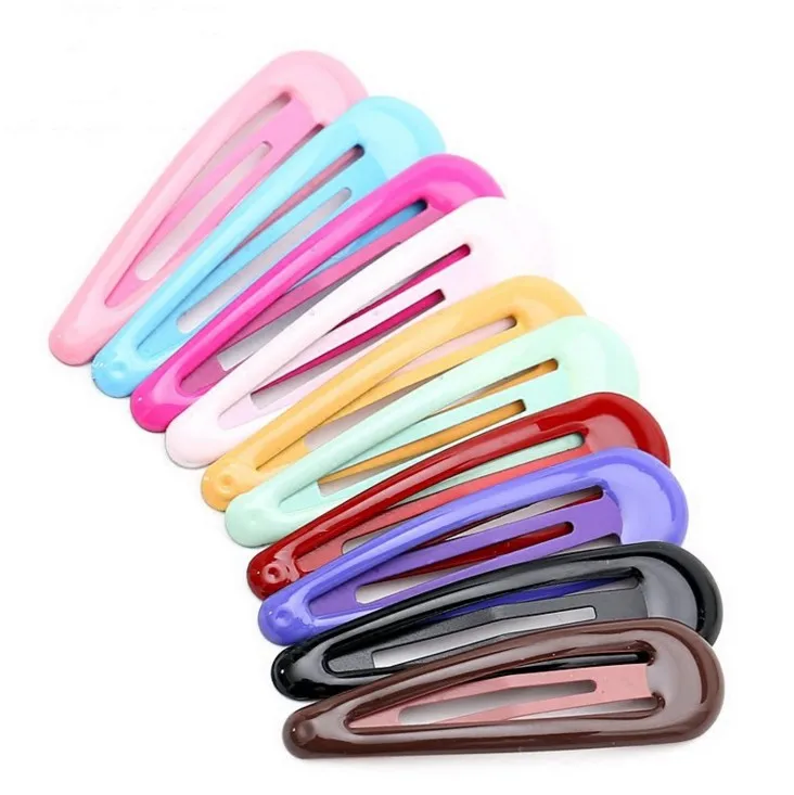 5cm Sweet plain Round Head Metal Snap Clip BB hair clips Barrettes