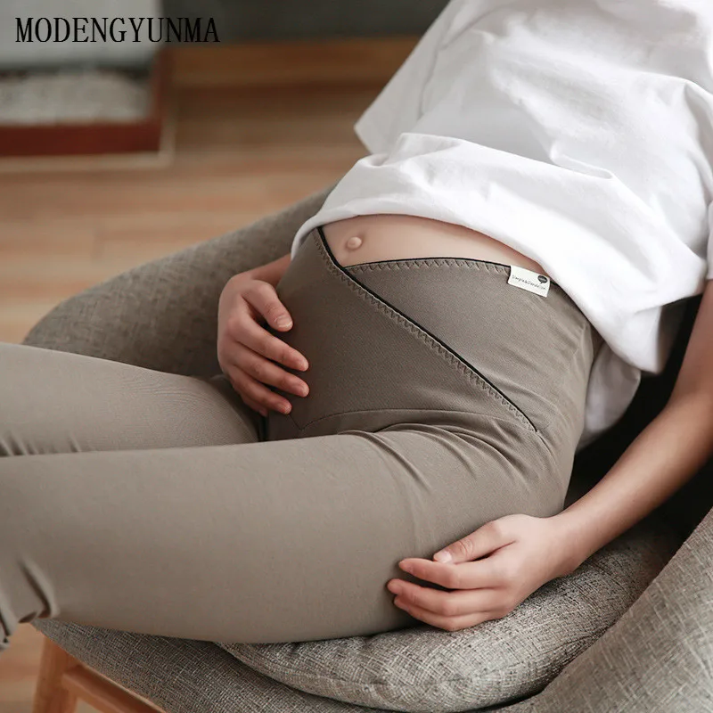 MODENGYUNMA новые хлопковые женские Леггинсы для беременных регулируемый высокий эластичный для беременных штаны осенние штаны для беременных