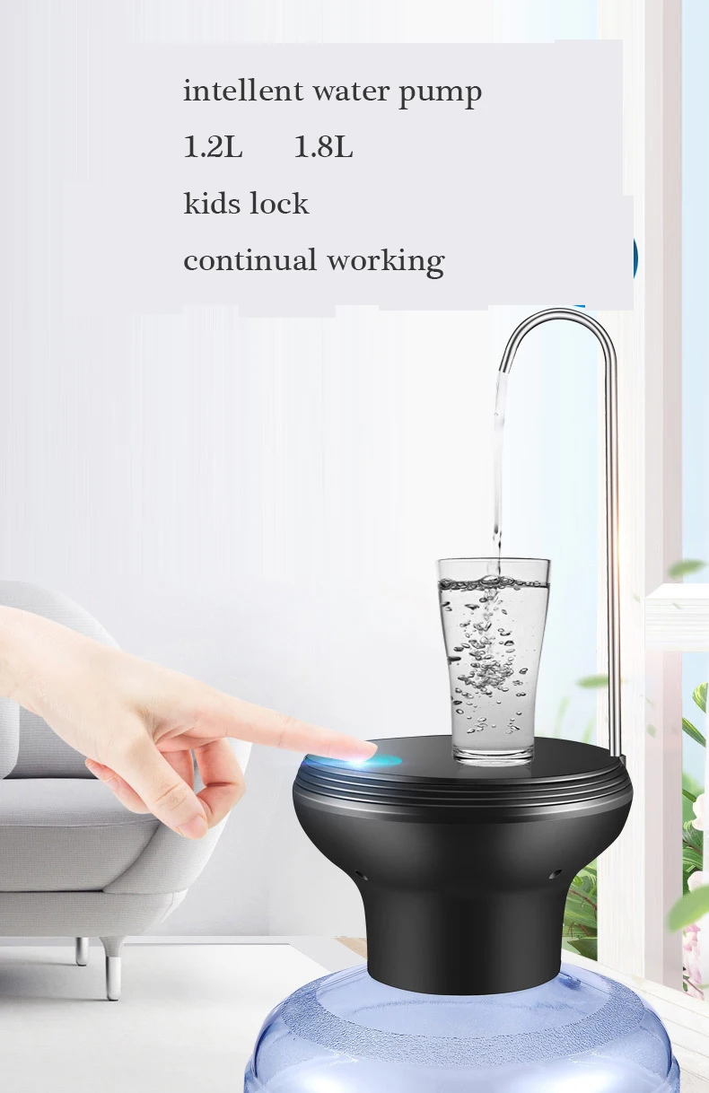 

Rechargeable Pallet Water Pump Pure Buckets Electric Water Dispenser with Long Stainless Steel Line Automatic Water Heater