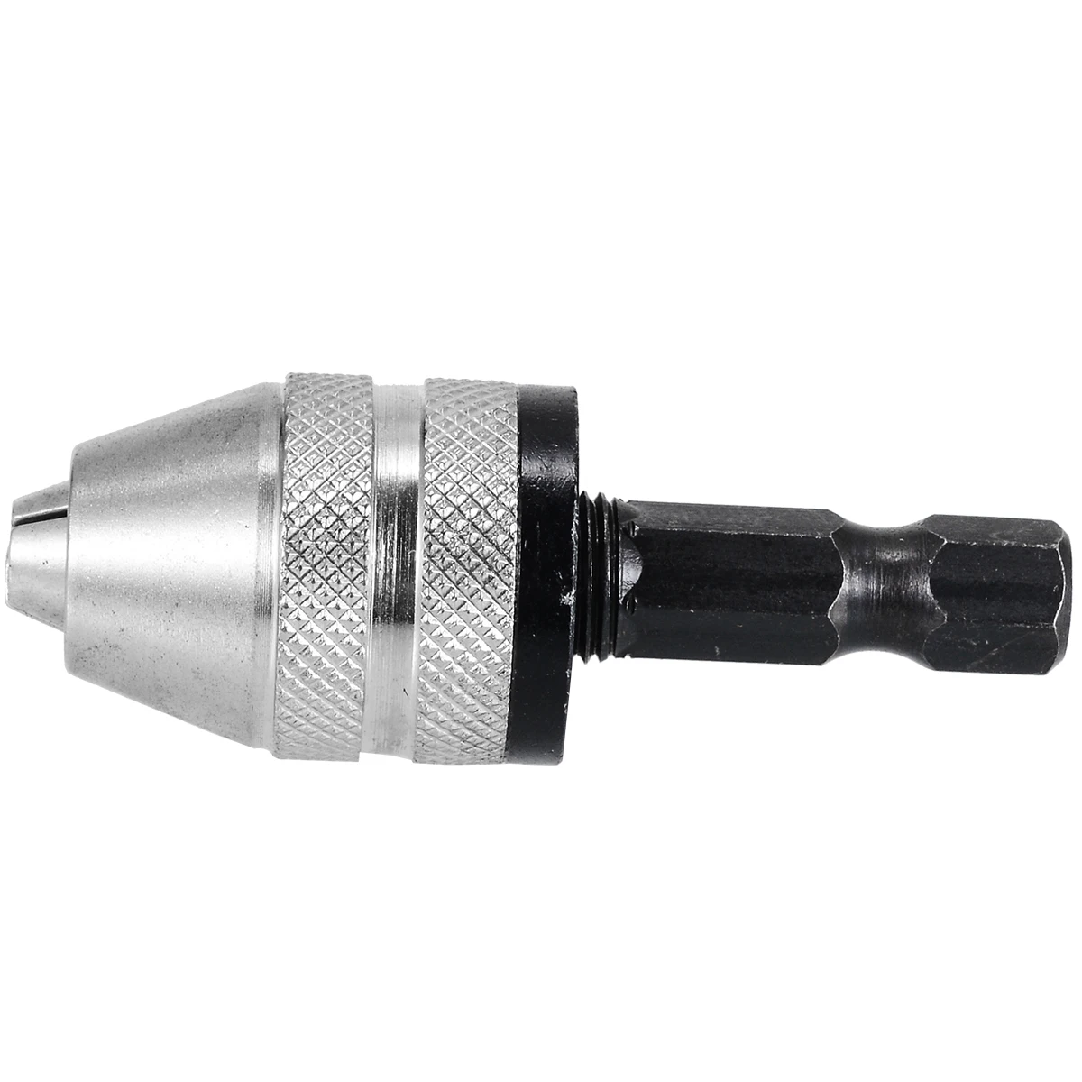 Keyless Drill Bit Chuck 1/4" Hex Shank Quick Change Adapter Converter Screwdriver Drills Tool Black
