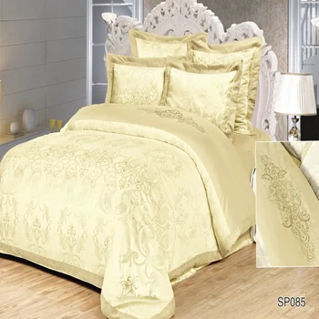 

Luxury Silk Bedding Set Embroidery Bed Linens Satin duvet cover set Jacquard Bedclothes sp085 (sale)