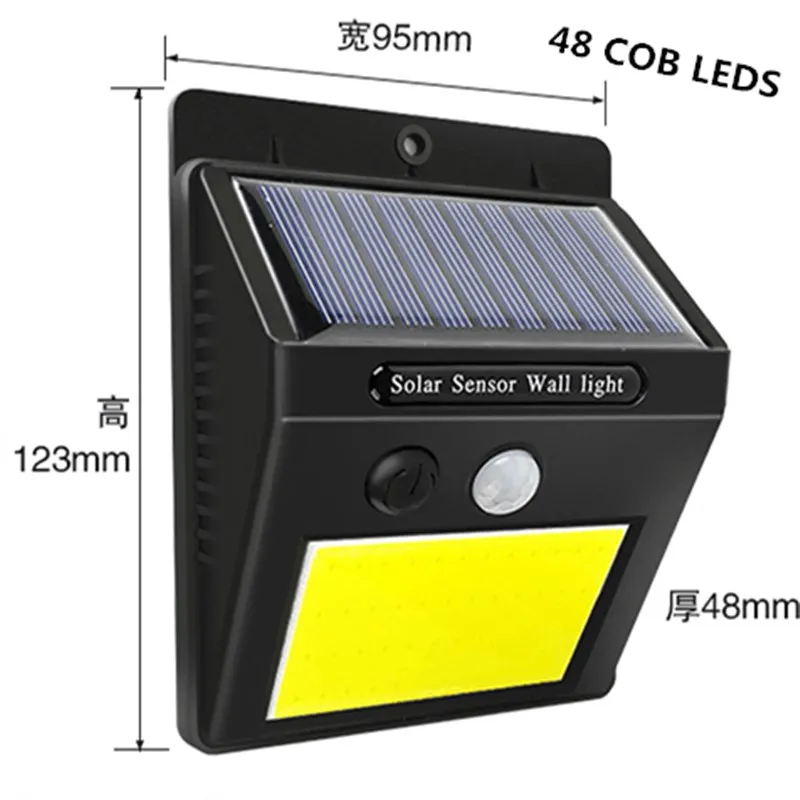 20/30/48 LED Solar Energy Lamp Outdoor Garden Courtyard Lamp Household Body Induction Waterproof Wall Lamp