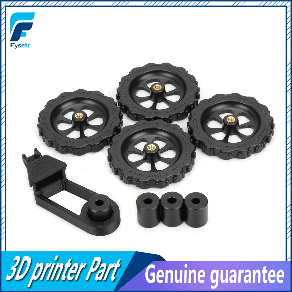 

Aluminum Solid Spacer Solid Bed Mount Strain Relief Bracket +Hot Bed Upgraded Big Hand Twist Leveling Nut For CR-10/ CR10S