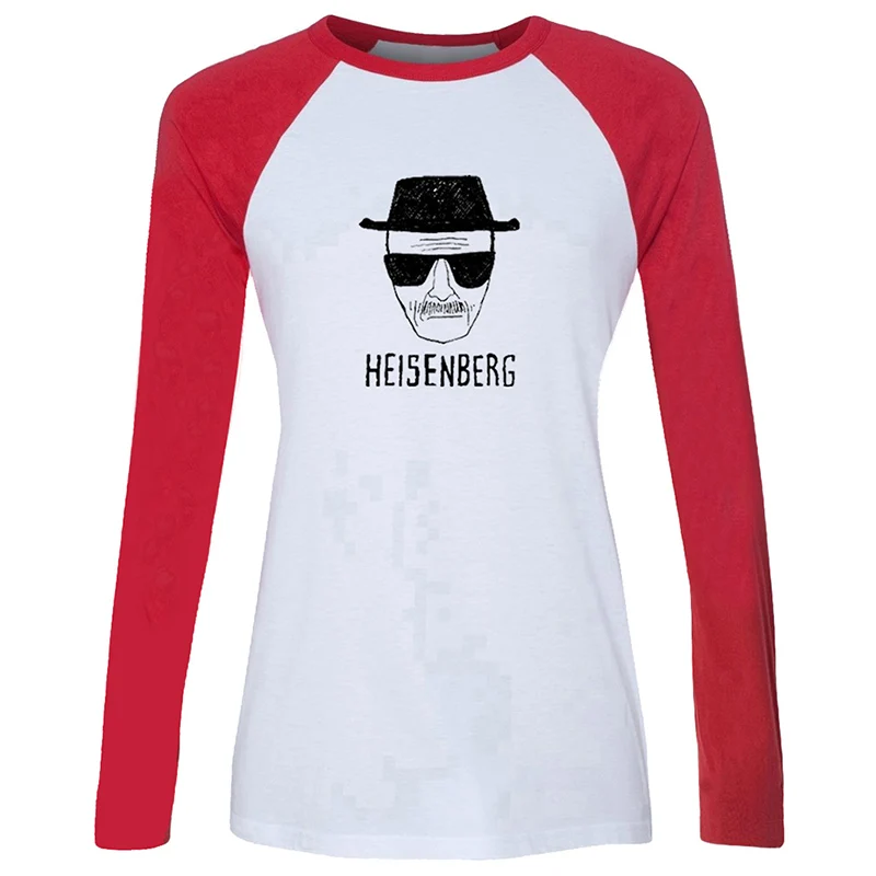 

Alice In Wonderland BREAKING BAD Design Womens Ladies Printing T Shirt Graphic Tee Long Sleeve Cotton Tshirts
