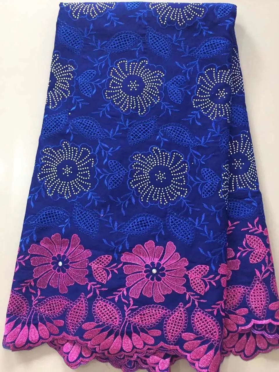

Voile Lace with Nice Embroidery Design and stones african Swiss Voile Lace High Quality for wedding