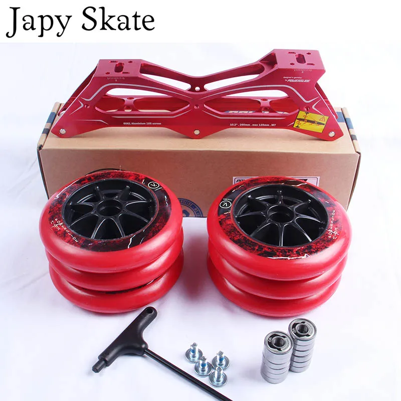 

Japy Skates 100% Original Powerslide Speed Skate Frame 3*125mm 260mm With 125mm Powerslide Wheels For 165mm Spacing Distance
