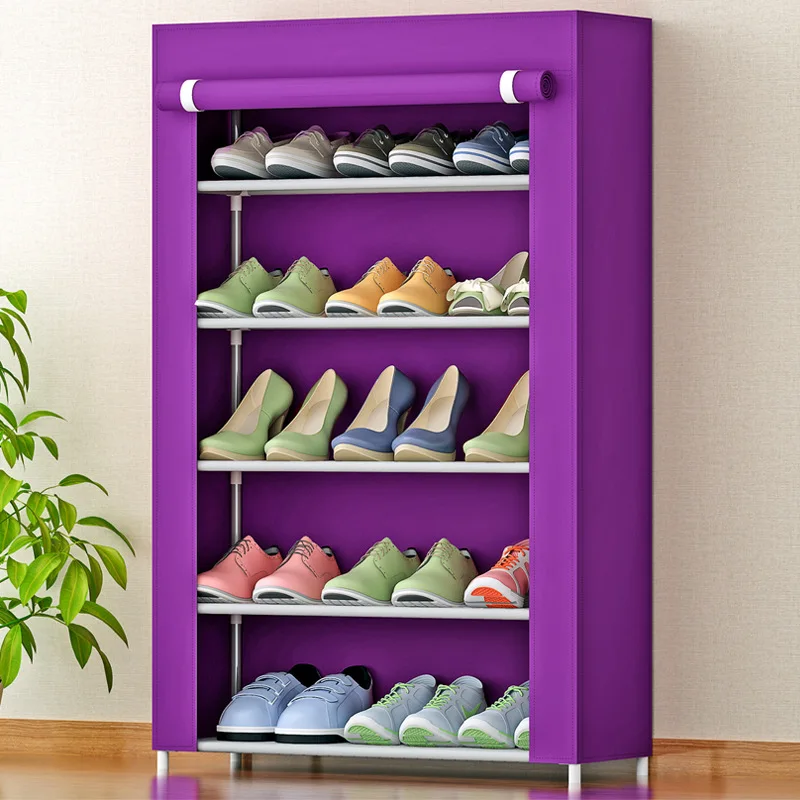 YN47 Non-woven 5 Tier Shoes Rack Shoe Cabinets Stand Shelf Shoes Organizer Living Room Bedroom Storage Furniture
