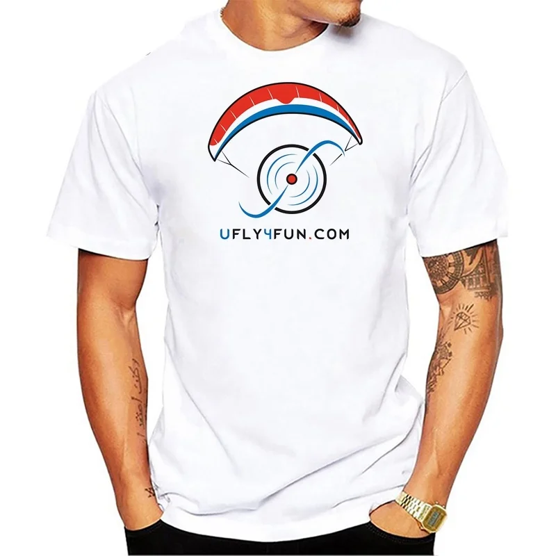 Уличная футболка одежда Paramotor Graphic t shirts Paramotoring Geek t shirts Мужская футболка из натурального хлопка мужская футболка