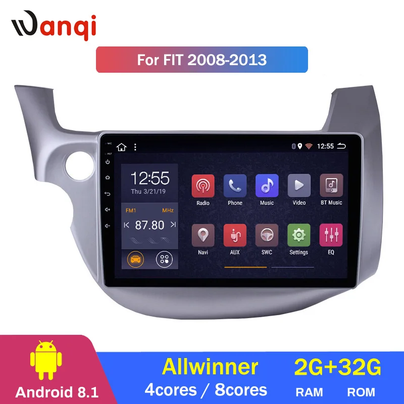 Best 2G RAM 32G ROM 10.1 Inch Full Touch Android 8.1 GPS Navigation For Honda FIT JAZZ 2008-2013 Stereo System 2