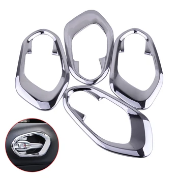 

DWCX 4PCS Interior Chrome Door Handle Bowl Trim Cover Car Styling Decorations Fit For Jeep Cherokee 2014 2015 2016 2017