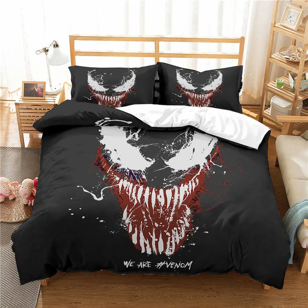Marvel Venom 3d Bedding Set Kids Room Decor Duvet Covers Super