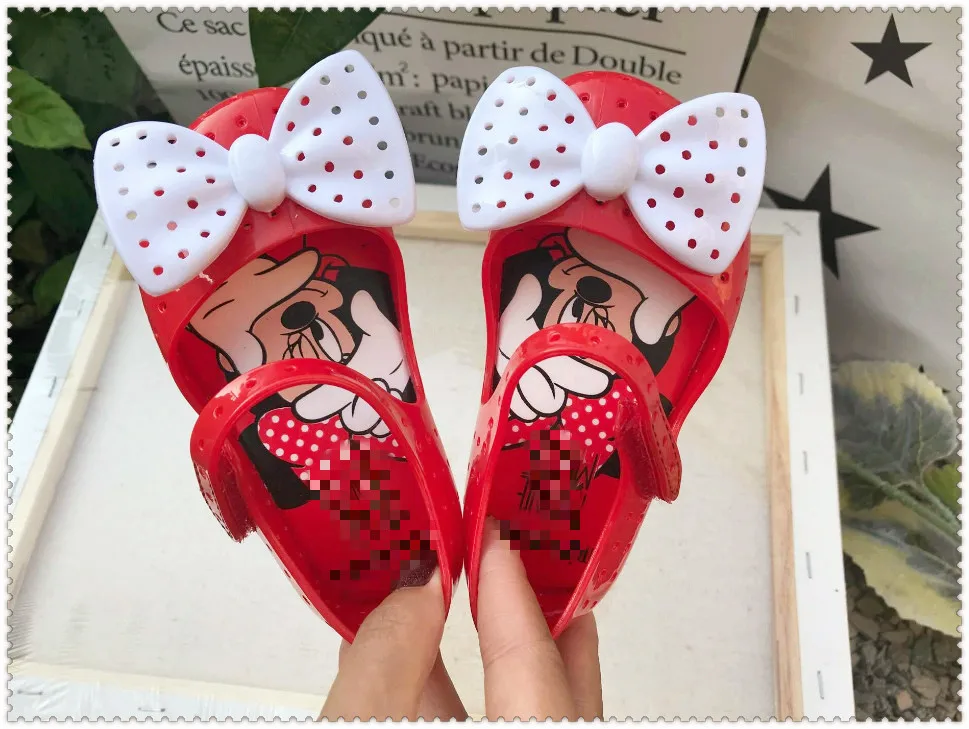 Melissa/милые прозрачные сандалии с Микки бабочкой Новинка 2019 года обувь для девочек