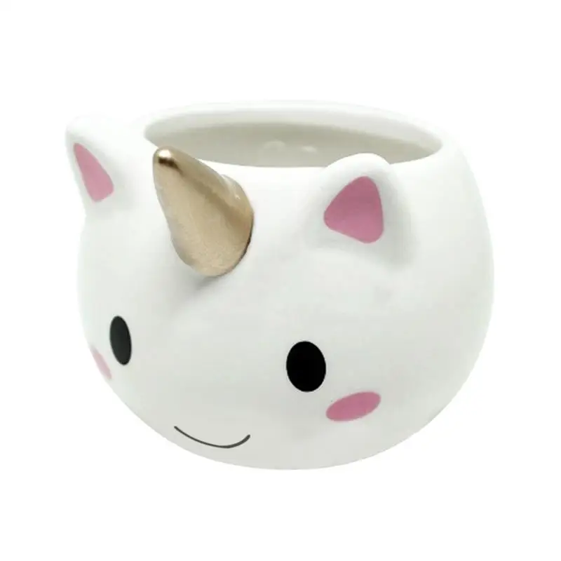 Cute White Unicorn Cup Ceramic Mug Coffee Unicorn Cup With Colorful