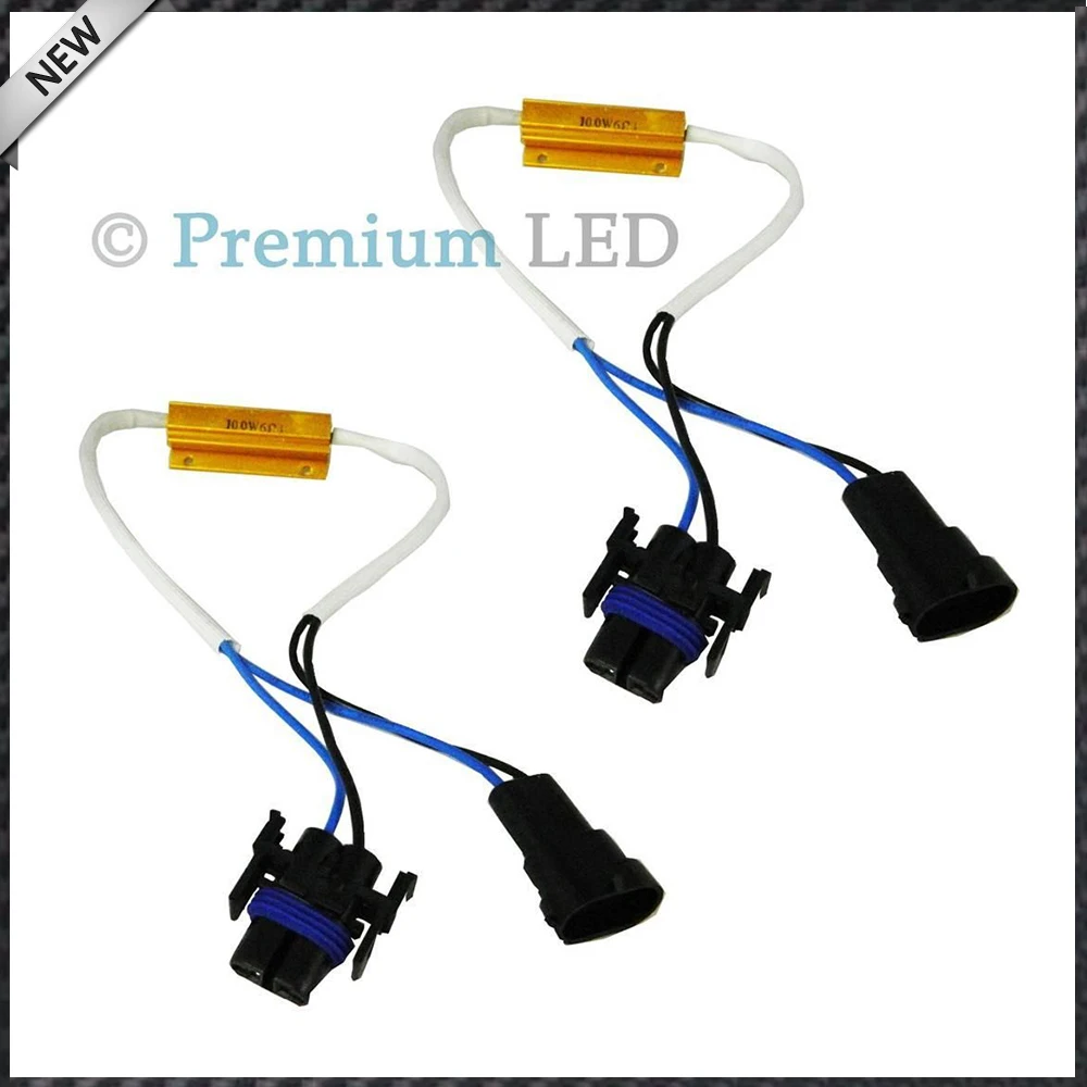 

2pcs H11 H8 Canbus Error Free LED Decoder Load Resistors For Car LED Bulbs Warning Error Message Cancel Hyper Flash Fix