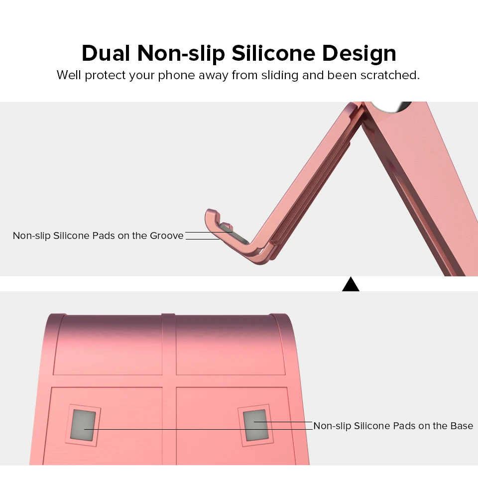 Venroii Adjustable Desk Phone Holder for iPhone Xr X 8 7 6s Smartphone Bracket for Xiaomi Huawei for iPad Charging Tablet Stand (4)