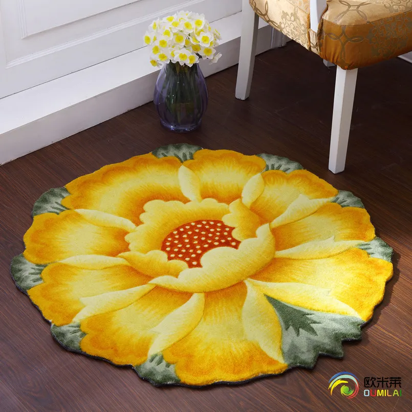 Circle carpet living room coffee table carpet mats cushion