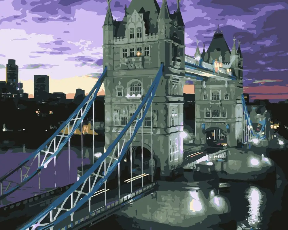 MaHuaf j600 London Tower Bridge painting by numbers landscape paint by ...