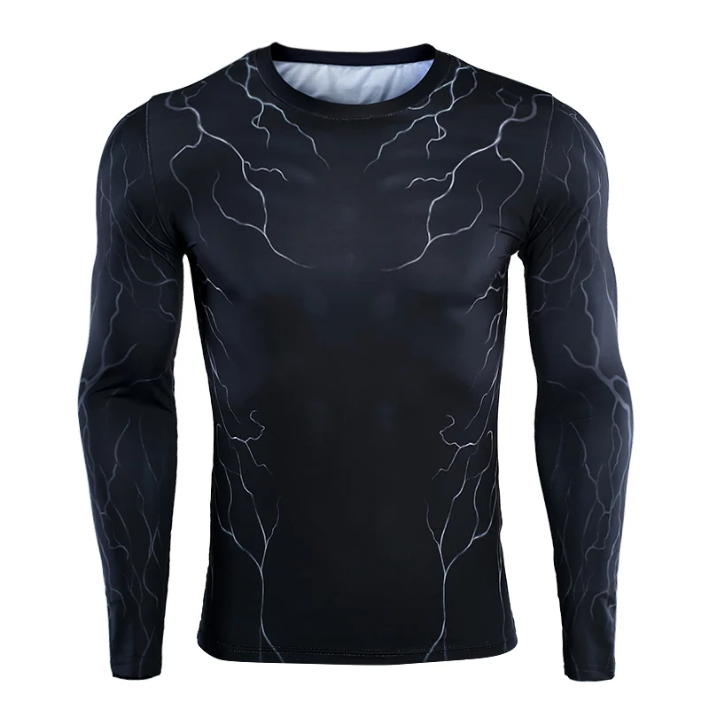 

Venom 3D Printed T shirts Men Compression Shirt Gym tshirts Comics Cosplay Costume Long Sleeve Tee Tops For Male Fitness Clothes