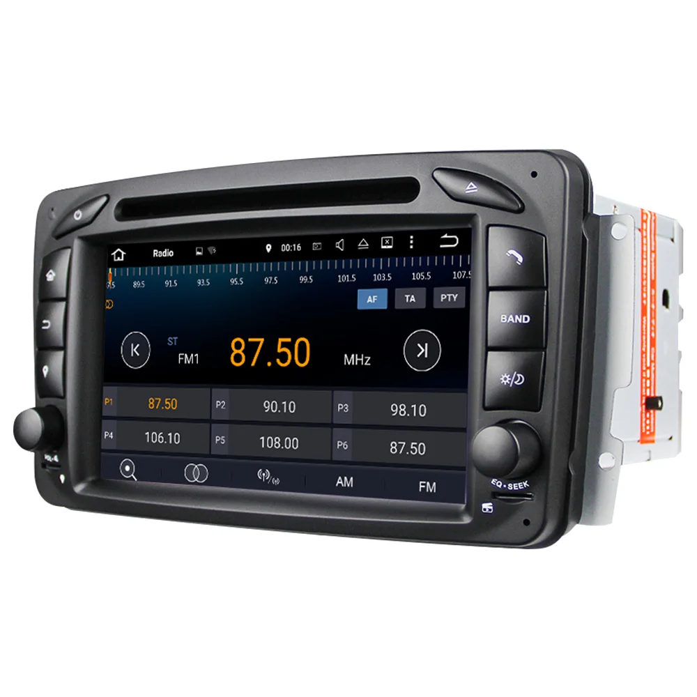 Discount Eunavi 2 Din Android 9.0 Car DVD Radio Player car stereo gps navi For Benz W203 W208 W209 W210 W463 Vito Viano with wifi bt swc 4