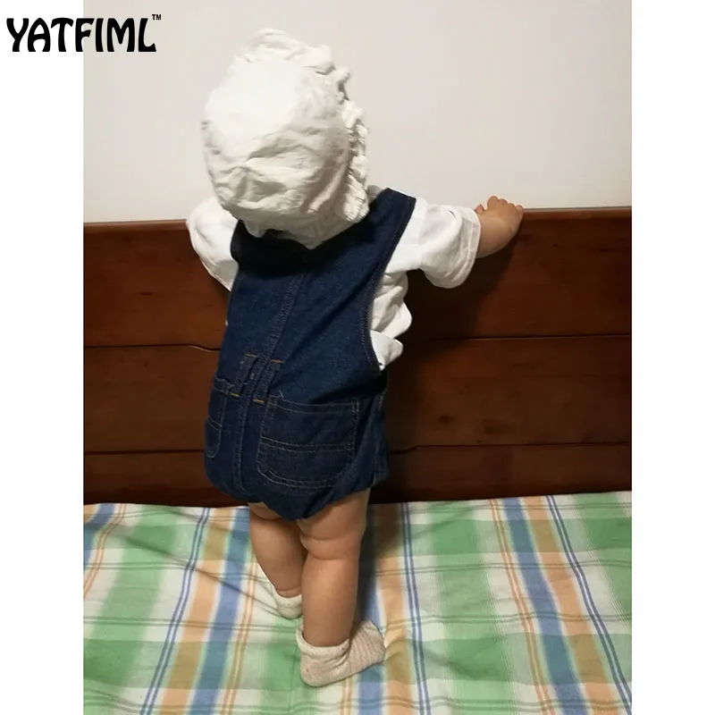 YATFIML Летний комбинезон для маленьких мальчиков и девочек 2017 модные короткие