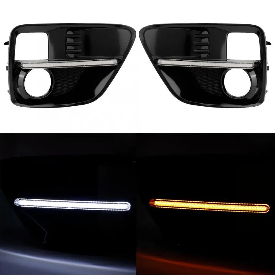 

1 Pair Car 2 Color LED Daytime Running Light for Subaru WRX 2015-2016 tuning cars lights