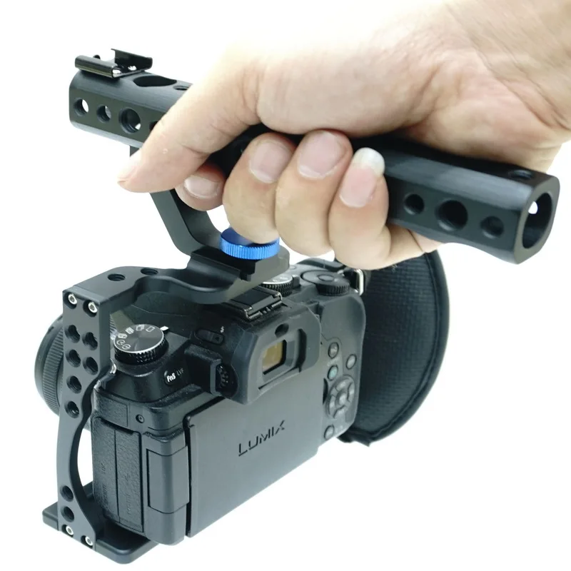 

Aluminum Protective Frame Housing Protector Shell Handle Gimbal PTZ Cage Kit for Panasonic LUMIX G85 Camera Micro DSLR F22266