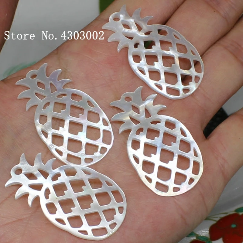 10pcs/lot Natural Hollow Pineapple Mother of Pearl shell for DIY