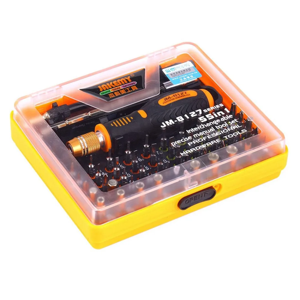 

53 in 1 Multifunction Precision Magnetic Screwdriver Set With Trox Hex Cross Flat Multi-bit Tweezer Cell Phone Repair Tool