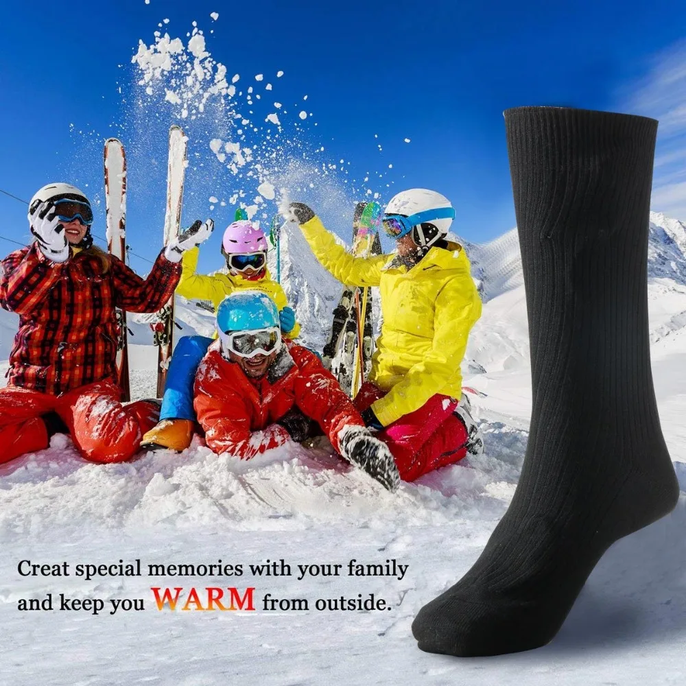 Зимние электрические термо-носки, теплые носки для женщин и мужчин, уличные теплые носки для диабетиков, катания на лыжах, охотничьи сапоги